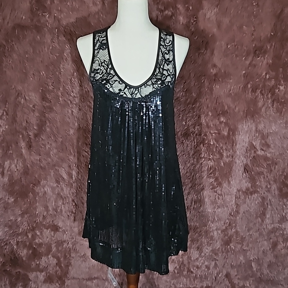Wildcat Lace and Sequin Sleeveless Dress